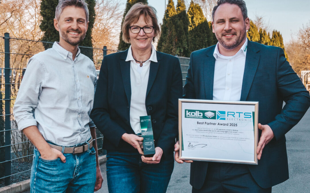 Erneut ausgezeichnet: RTS Electronic gewinnt den „Best Partner Award“ von W. Kolb zum zweiten Mal